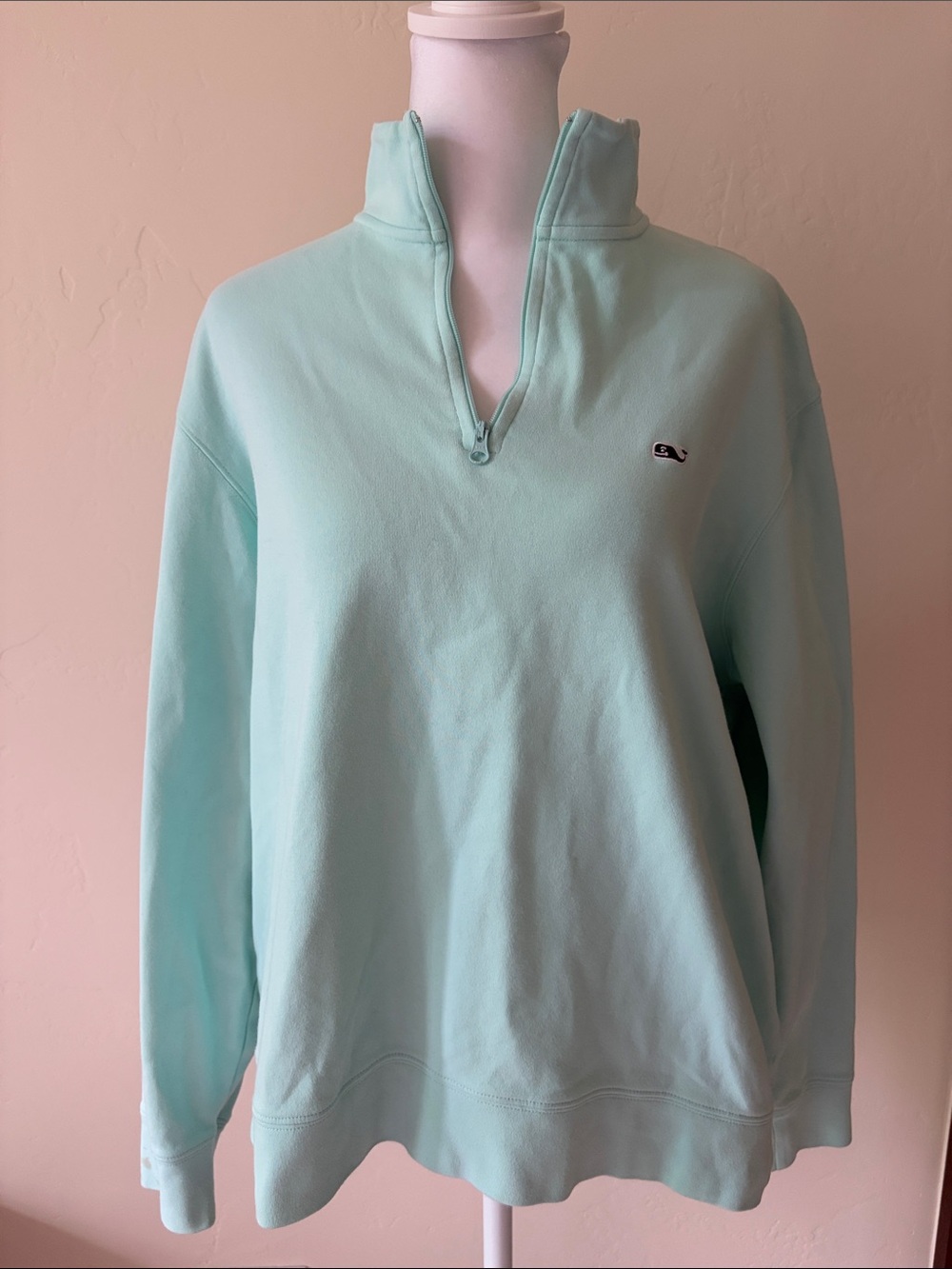 Vineyard Vines Aqua Quarter-Zip Pullover